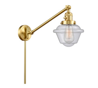 Franklin Restoration One Light Swing Arm Lamp in Satin Gold (405|237-SG-G534)