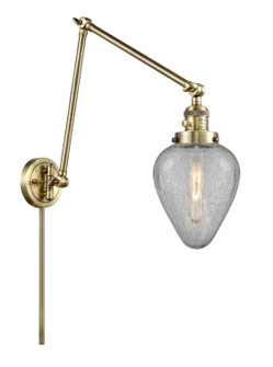 Franklin Restoration One Light Swing Arm Lamp in Antique Brass (405|238-AB-G165)