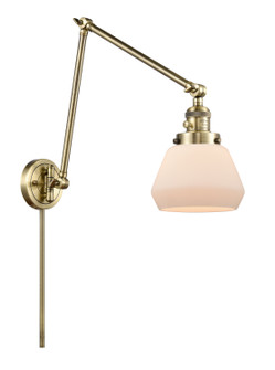 Franklin Restoration One Light Swing Arm Lamp in Antique Brass (405|238-AB-G171)