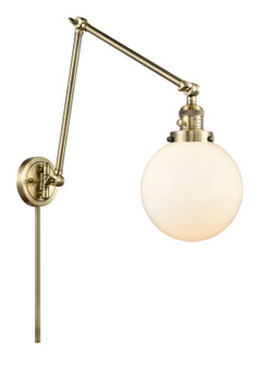 Franklin Restoration One Light Swing Arm Lamp in Antique Brass (405|238-AB-G201-8)