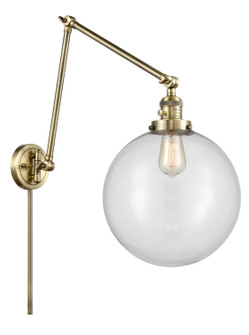 Franklin Restoration One Light Swing Arm Lamp in Antique Brass (405|238-AB-G202-12)