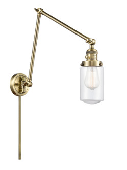 Franklin Restoration One Light Swing Arm Lamp in Antique Brass (405|238-AB-G312)