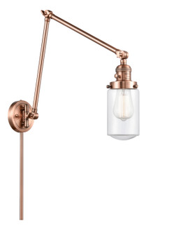 Franklin Restoration One Light Swing Arm Lamp in Antique Copper (405|238-AC-G312)