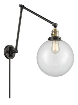 Franklin Restoration One Light Swing Arm Lamp in Black Antique Brass (405|238-BAB-G202-10)