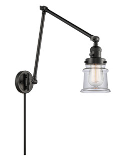 Franklin Restoration LED Swing Arm Lamp in Matte Black (405|238-BK-G182S-LED)