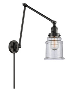 Franklin Restoration LED Swing Arm Lamp in Matte Black (405|238-BK-G184-LED)