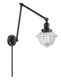 Franklin Restoration One Light Swing Arm Lamp in Matte Black (405|238-BK-G532)