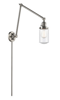 Franklin Restoration One Light Swing Arm Lamp in Brushed Satin Nickel (405|238-SN-G314)