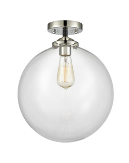 Nouveau One Light Semi-Flush Mount in Black Polished Nickel (405|284-1C-BPN-G202-12)