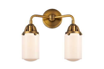 Nouveau 2 LED Bath Vanity in Brushed Brass (405|288-2W-BB-G311-LED)