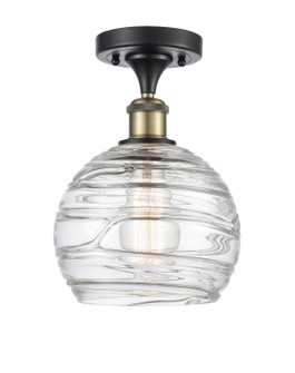 Ballston One Light Semi-Flush Mount in Black Antique Brass (405|516-1C-BAB-G1213-8)