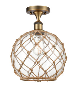 Ballston One Light Semi-Flush Mount in Brushed Brass (405|516-1C-BB-G122-10RB)