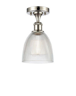 Ballston One Light Semi-Flush Mount in Polished Nickel (405|516-1C-PN-G382)