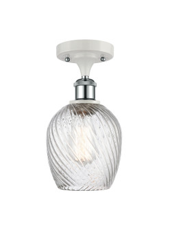 Ballston One Light Semi-Flush Mount in White Polished Chrome (405|516-1C-WPC-G292)