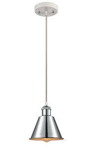 Ballston One Light Mini Pendant in White Polished Chrome (405|516-1P-WPC-M8)