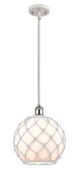 Ballston One Light Mini Pendant in White Polished Chrome (405|516-1S-WPC-G121-10RW)