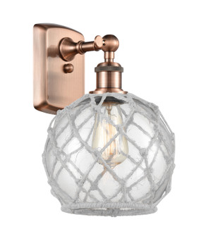 Ballston One Light Wall Sconce in Antique Copper (405|516-1W-AC-G122-8RW)
