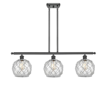 Ballston Three Light Island Pendant in Matte Black (405|516-3I-BK-G122-8RW)