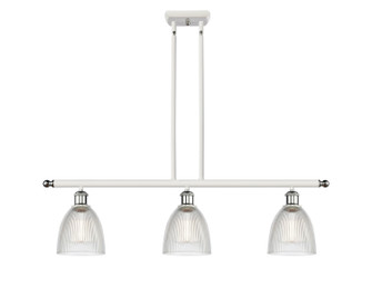 Ballston Three Light Island Pendant in White Polished Chrome (405|516-3I-WPC-G382)