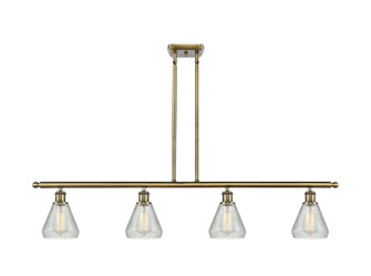 Ballston Four Light Island Pendant in Antique Brass (405|516-4I-AB-G275)