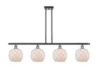 Ballston Four Light Island Pendant in Black Antique Brass (405|516-4I-BAB-G121-8RW)