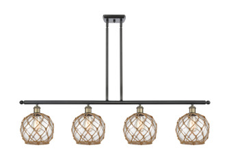 Ballston Four Light Island Pendant in Black Antique Brass (405|516-4I-BAB-G122-8RB) Ballston Four Light Island Pendant in Black Antique Brass (405|516-4I-BAB-G122-8RB)