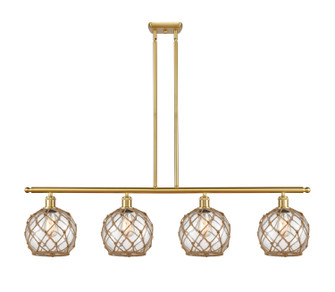 Ballston LED Island Pendant in Satin Gold (405|516-4I-SG-G122-8RB-LED) Ballston LED Island Pendant in Satin Gold (405|516-4I-SG-G122-8RB-LED)