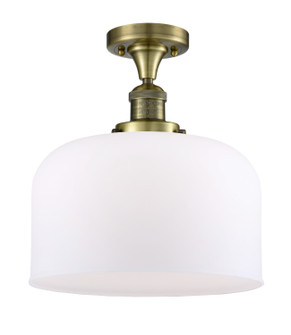 Franklin Restoration One Light Semi-Flush Mount in Antique Brass (405|517-1CH-AB-G71-L)