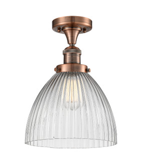 Franklin Restoration One Light Semi-Flush Mount in Antique Copper (405|517-1CH-AC-G222)