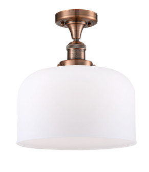 Franklin Restoration One Light Semi-Flush Mount in Antique Copper (405|517-1CH-AC-G71-L)