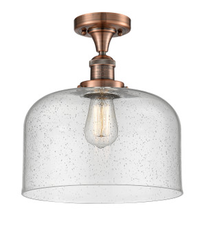 Franklin Restoration One Light Semi-Flush Mount in Antique Copper (405|517-1CH-AC-G74-L)