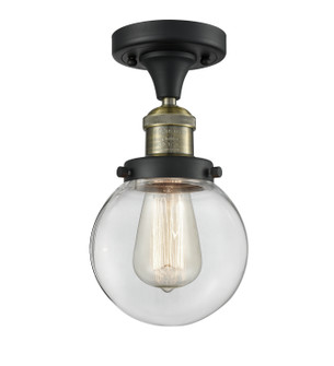 Franklin Restoration One Light Semi-Flush Mount in Black Antique Brass (405|517-1CH-BAB-G202-6)