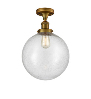 Franklin Restoration One Light Semi-Flush Mount in Brushed Brass (405|517-1CH-BB-G204-12)