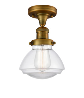 Franklin Restoration One Light Semi-Flush Mount in Brushed Brass (405|517-1CH-BB-G322)