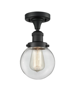 Franklin Restoration LED Semi-Flush Mount in Matte Black (405|517-1CH-BK-G202-6-LED)