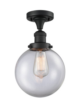 Franklin Restoration One Light Semi-Flush Mount in Matte Black (405|517-1CH-BK-G202-8)