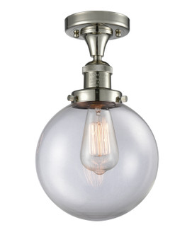 Franklin Restoration One Light Semi-Flush Mount in Polished Nickel (405|517-1CH-PN-G202-8)