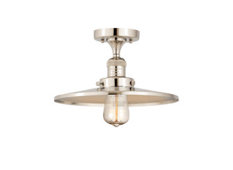 Franklin Restoration LED Semi-Flush Mount in Polished Nickel (405|517-1CH-PN-MFR-PN-12-LED)