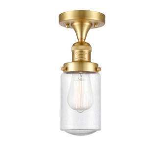 Franklin Restoration One Light Semi-Flush Mount in Satin Gold (405|517-1CH-SG-G314)