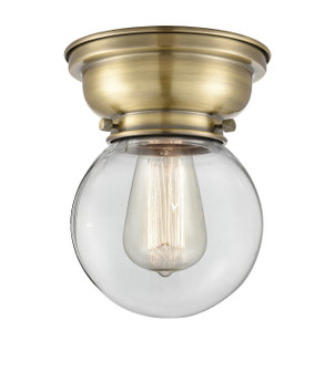 Franklin Restoration One Light Flush Mount in Antique Brass (405|623-1F-AB-G202-6)