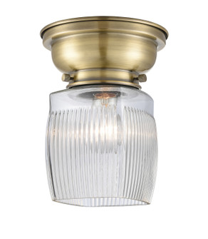 Franklin Restoration One Light Flush Mount in Antique Brass (405|623-1F-AB-G302)