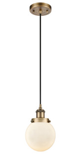 Ballston Urban LED Mini Pendant in Brushed Brass (405|916-1P-BB-G201-6-LED)