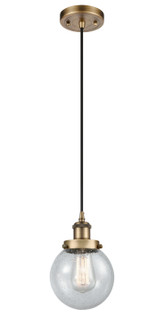 Ballston Urban LED Mini Pendant in Brushed Brass (405|916-1P-BB-G204-6-LED)