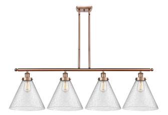 Ballston Urban Four Light Island Pendant in Antique Copper (405|916-4I-AC-G44-L)
