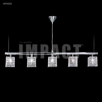 Contemporary Five Light Chandelier in Silver (64|40755S22)