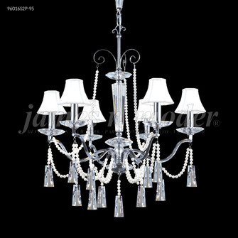 Pearl Six Light Chandelier in Silver (64|96016S2P-95)