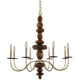 Lassen Eight Light Chandelier in Champagne Gold (33|304951CG)