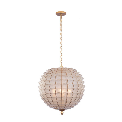 Samal Four Light Pendant in Oxidized Gold Leaf (33|515155OL)