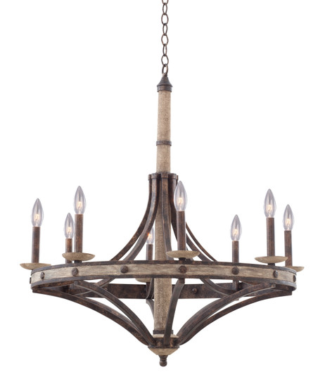 Coronado Eight Light Chandelier in Florence Gold (33|7049FG)