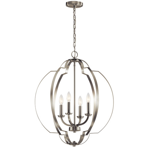 Voleta Four Light Foyer Pendant in Brushed Nickel (12|42138NI)